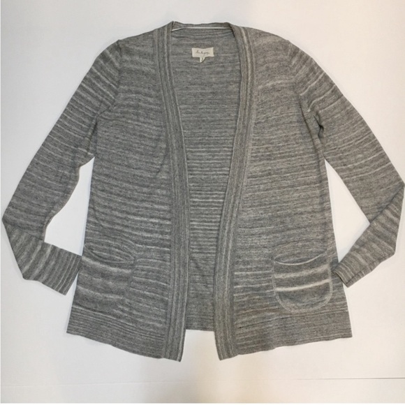 Lou & Grey Heather Gray Open Cardigan Sweater- Sz S - Picture 1 of 7